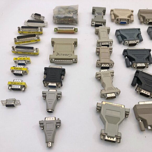 Lot of 34 Vintage Computer Gender Changer Adapters & Parts - Picture 6 of 6